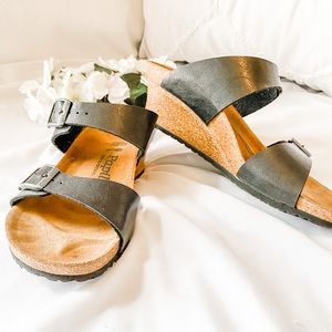 Papillio by Birkenstock Black Wedge Sandals